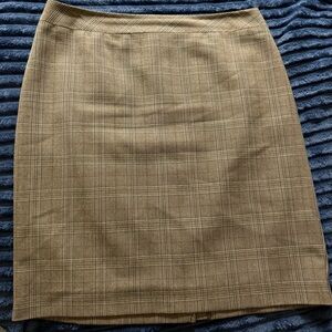 Classic Brown Plaid Women's Skirt